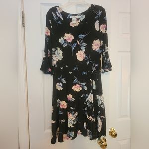 American Rag black floral dress